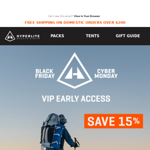 VIP Exclusive! 15% Off on Select Gear!