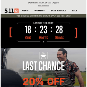 20% Off Tactical Summer Sale Ends Tonight!