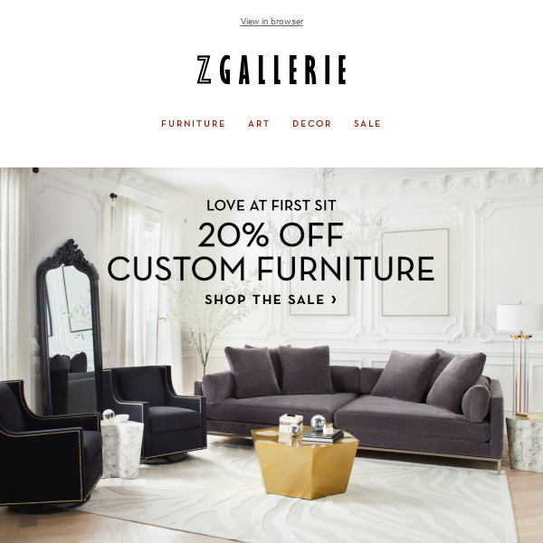 Fall In Love With 20% OFF Custom Furniture​