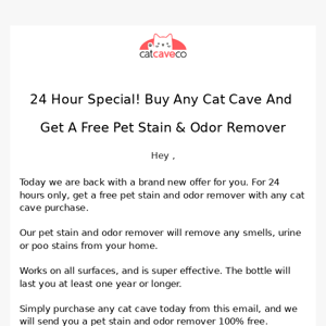Buy A Cat Cave, Get An Odor Spray FREE