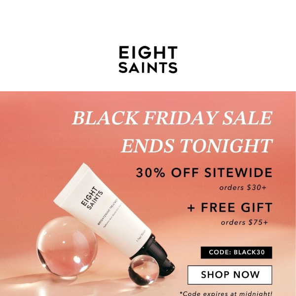 Ends Tonight: Black Friday Sale