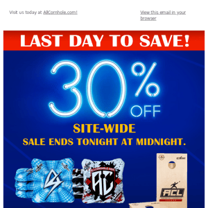 LAST DAY - 30% OFF SALE!