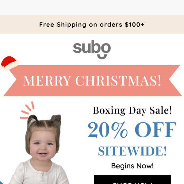 Merry Christmas From Subo + 20% Off Storewide! 🎄✨