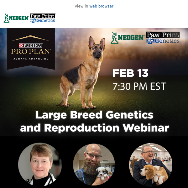 Large Breed Genetics and Reproduction Webinar