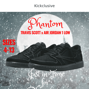 "PHANTOM" TRAVIS SCOTT x JORDAN 1 LOW  Just In time for the HOLIDAYS !!!!