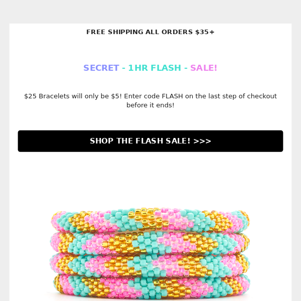 SECRET 1HR FLASH SALE!