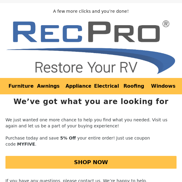 Last chance to save 5% at RecPro!