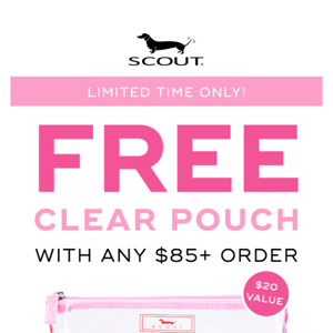 Spend $85+, get a FREE pouch ✨🥳