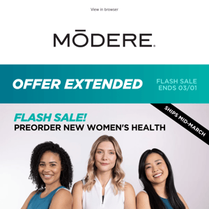Flash Sale EXTENDED! Preorder NEW women's health and save.