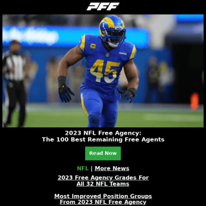 PFF Draft Report, NFL GM Superlatives, Fantasy Rankings 3.0 - Pro Football  Focus