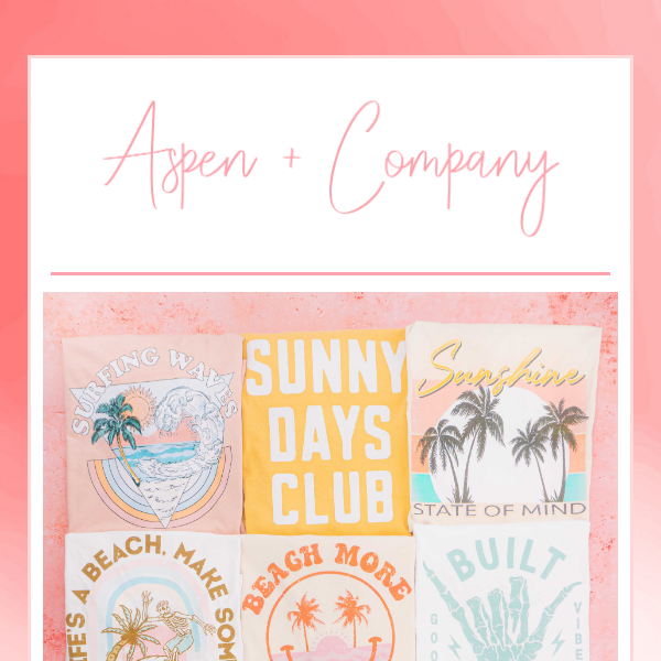 NEW Summer Graphics!! 🌴 Cutest styles that come in sizes for the whole fam! 😍