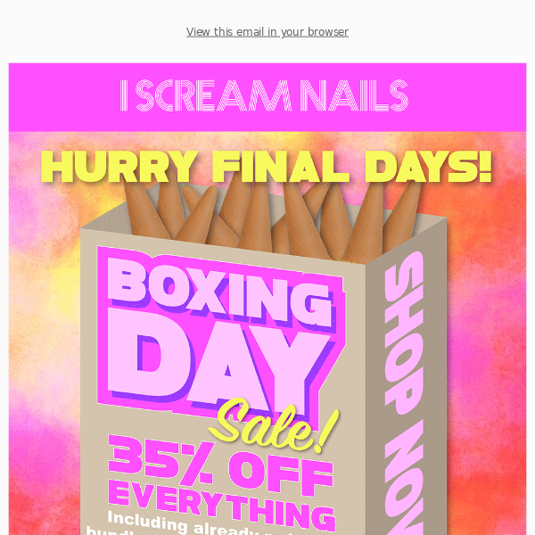 😭HURRY, final days... 35% off everything is ending soon!