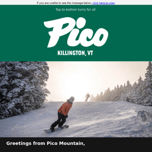 The Schuss: Happy Holidays from Pico Mountain