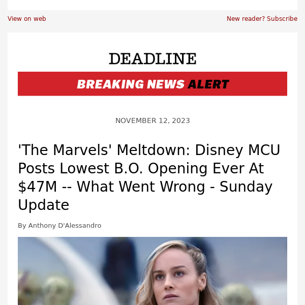 Box Office: The Marvels $47M Lowest for MCU – What Went Wrong – Deadline