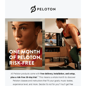 Your 30-day Peloton home trial