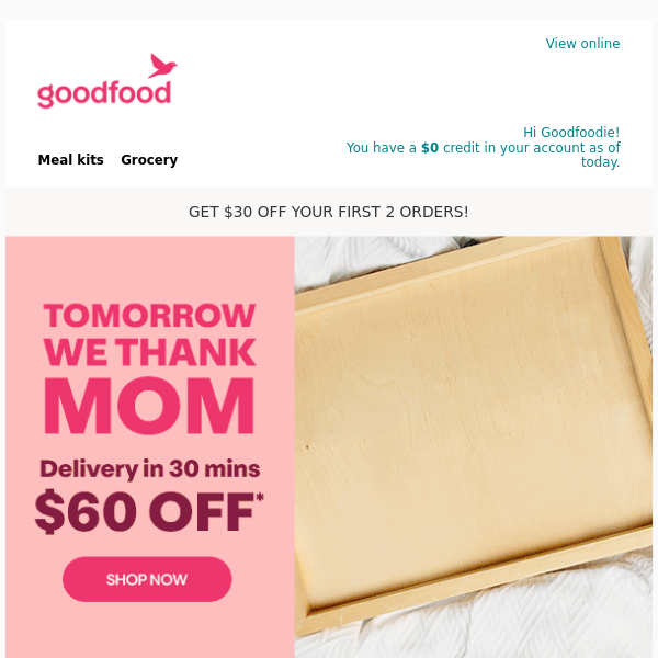 $60 OFF last-minute goodies for mom 🚚💨