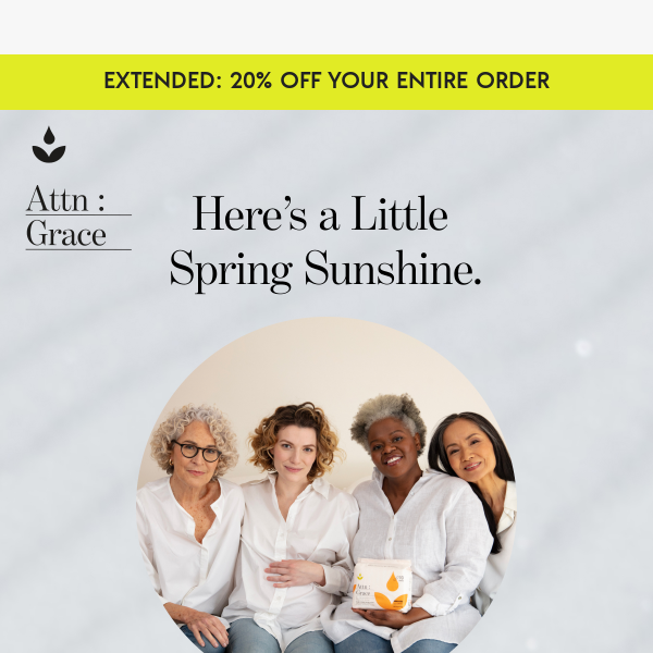 Extended: Spring Refresh with 20% Off