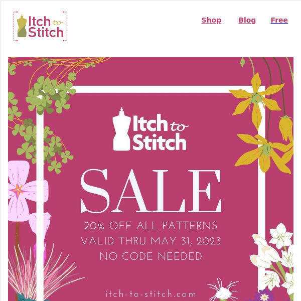 FLASH SALE: Don't Miss 20% Off All Patterns