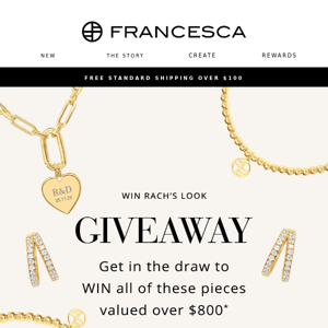 ✨  WIN over $800* worth of NEW Franc