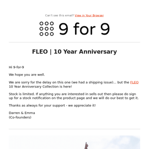 FLEO | 10 Year Anniversary Collection