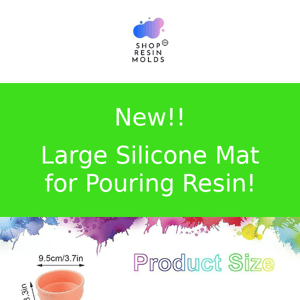 NEW!! LARGE silicone resin mat for pouring resin!!