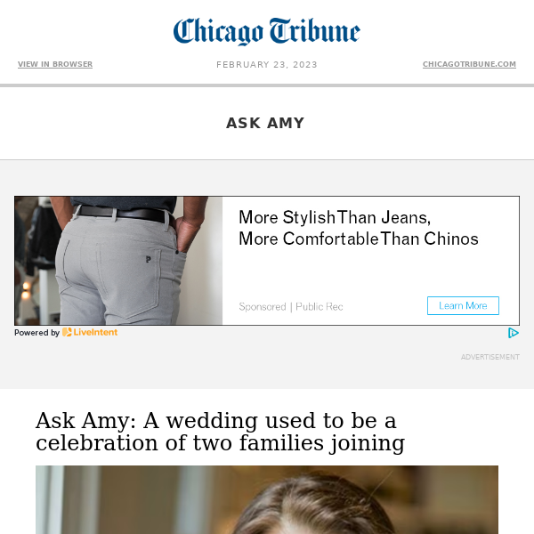 Ask Amy: A wedding used to be a celebration of two families joining