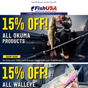 Only a Few Hours to Save 15% Off on All Okuma!