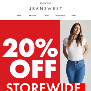 20% Off Storewide Starts Now