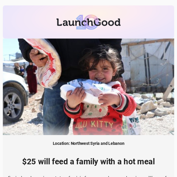 Hot meals for Syrian families 🍲
