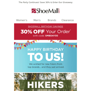 Our Birthday Wish = New Trendy Hikers!
