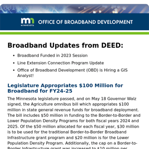 Broadband Updates from DEED
