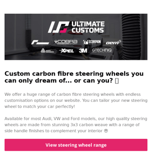 Custom carbon fibre steering wheels at Ultimate Customs 👊