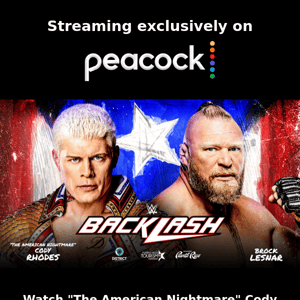 WWE Backlash, hosted by Bad Bunny, streams LIVE from Puerto Rico tomorrow! Watch the action only on Peacock!