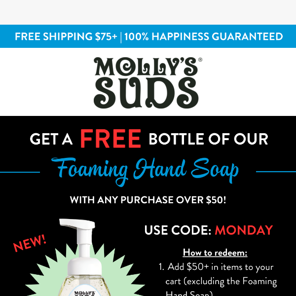 Going fast - FREE Foaming Hand Soap [NEW!] - Molly's Suds