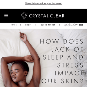 How does lack of sleep and stress impacts our skin?
