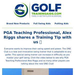 Training Tip of the Week! The Power of the ONE Club with Alex Riggs!  ⛳️