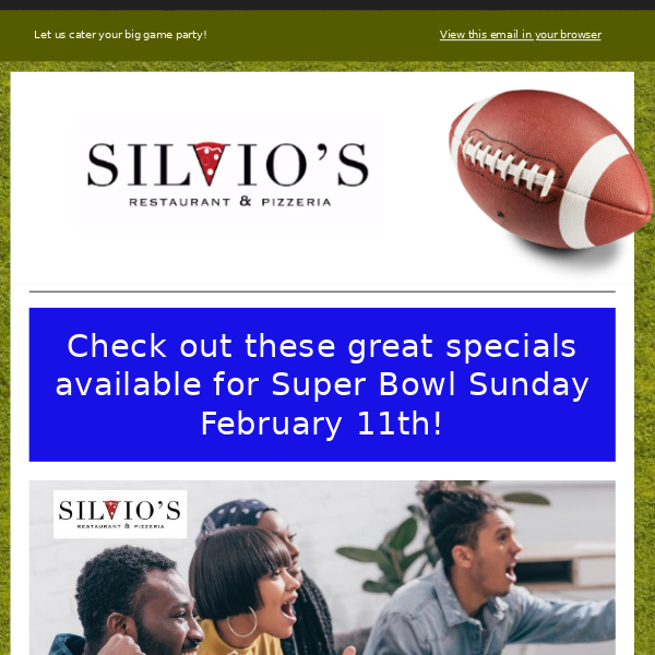 Let us cater your Super Bowl party!