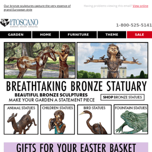 🏰 Bronze Statues – Handmade by craftsmen…treasured by all!