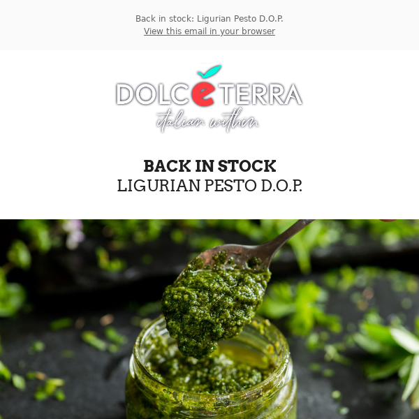 Ligurian Pesto DOP is back in stock!