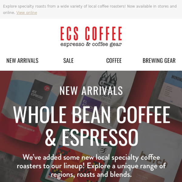 Just Landed! ☕ Specialty Whole Bean Coffee & Espresso