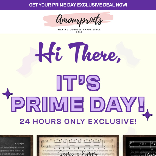 Prime Day Savings Await at Amour Prints!