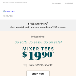 Mixer tee & jeans on sale now 👕👖