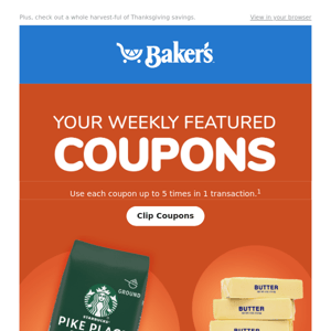 SAVE with Weekly Digital Coupons 💰 | Build Your Thanksgiving Meal