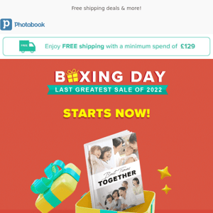 Boxing Day Sale Starts Now