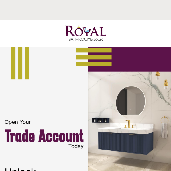 Elevate Your Business with a Royal Bathrooms Trade Account 👑