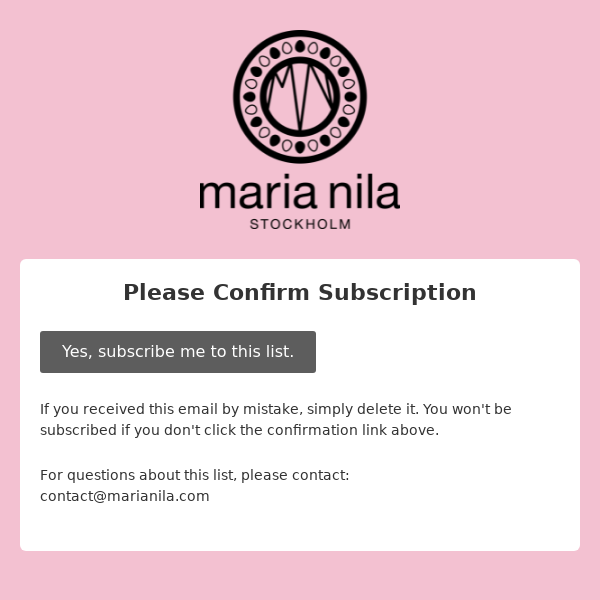 Welcome to Maria Nila