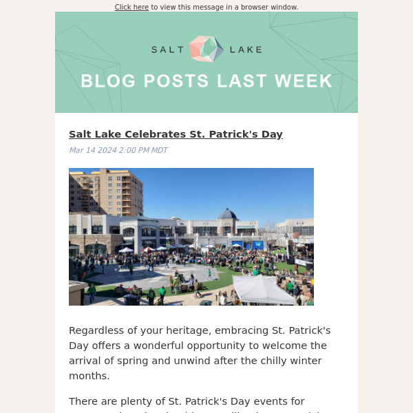 Check out the latest updates to the Salt Lake Scene