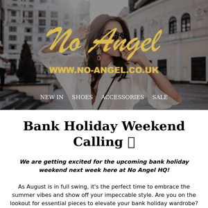Bank Holiday Weekend Calling 🍾