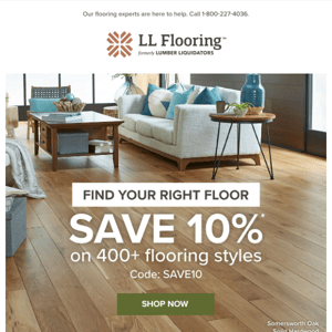 10% Coupon Savings | Find the Right Floor Today