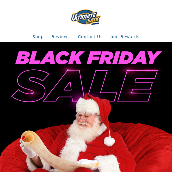 Black Friday: 50% Off Bean Bag Chairs!